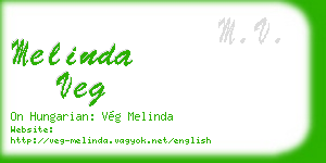 melinda veg business card